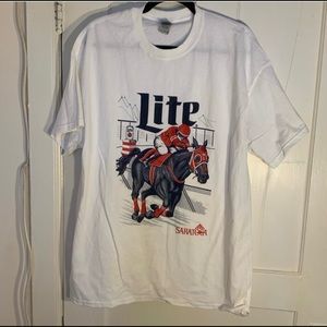 Saratoga Track Miller Lite Souvenir T Shirt